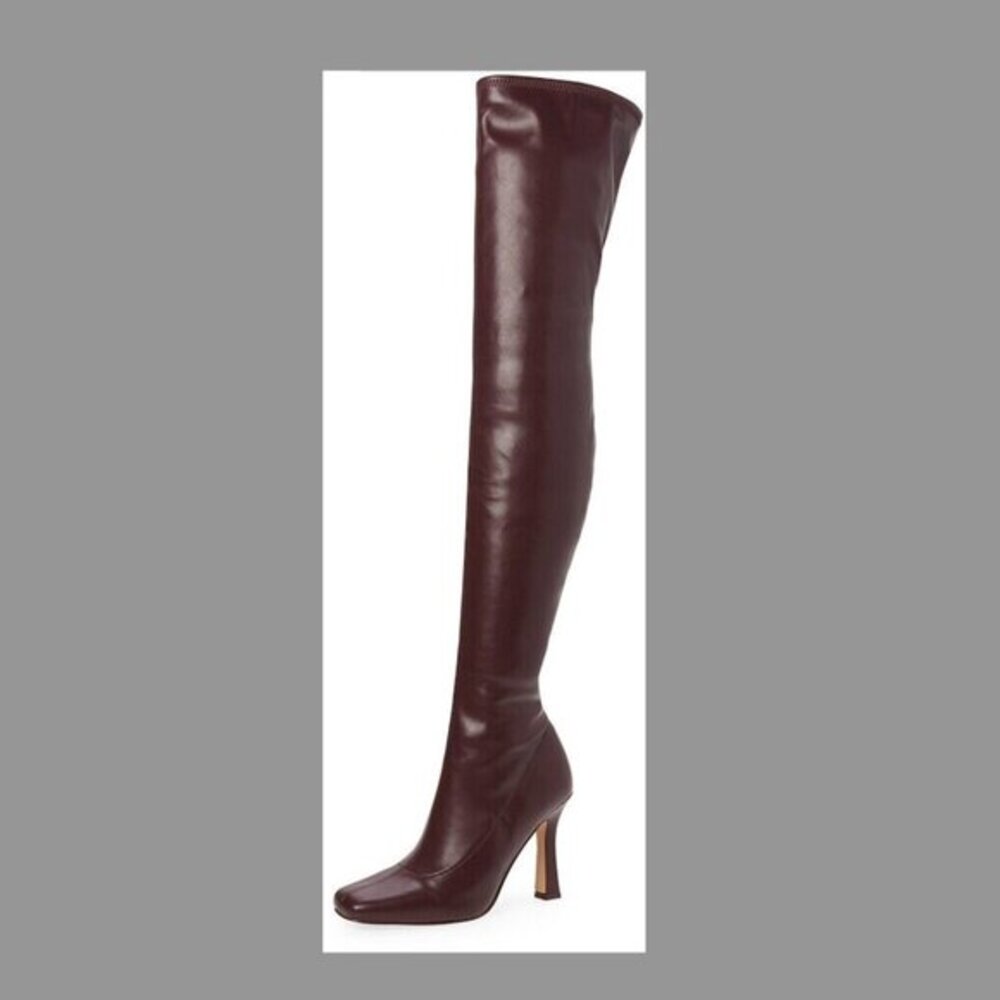 Steve Madden Prowl Faux Leather Pull On OTK Thigh-High Boots • Size 6 • $179